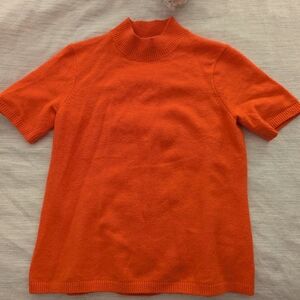 LOFT Women's Turtleneck Sweater in Orange